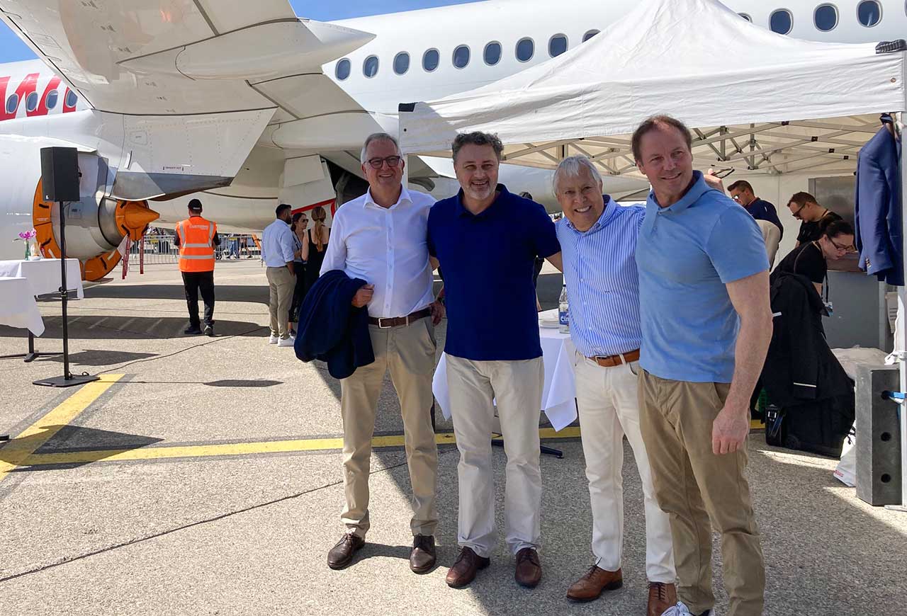 Swiss-Taufe am 2.9.2023 von A220 Bad Zurzach am Flughafenfest