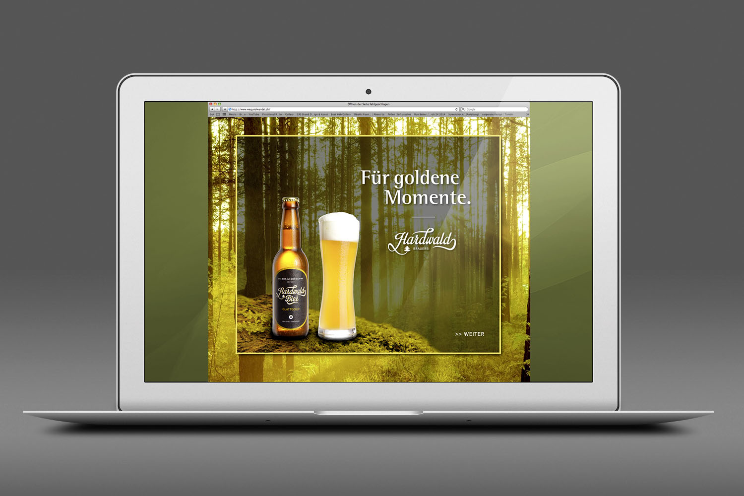 Webauftritt der Firma Brauerei Hardwald