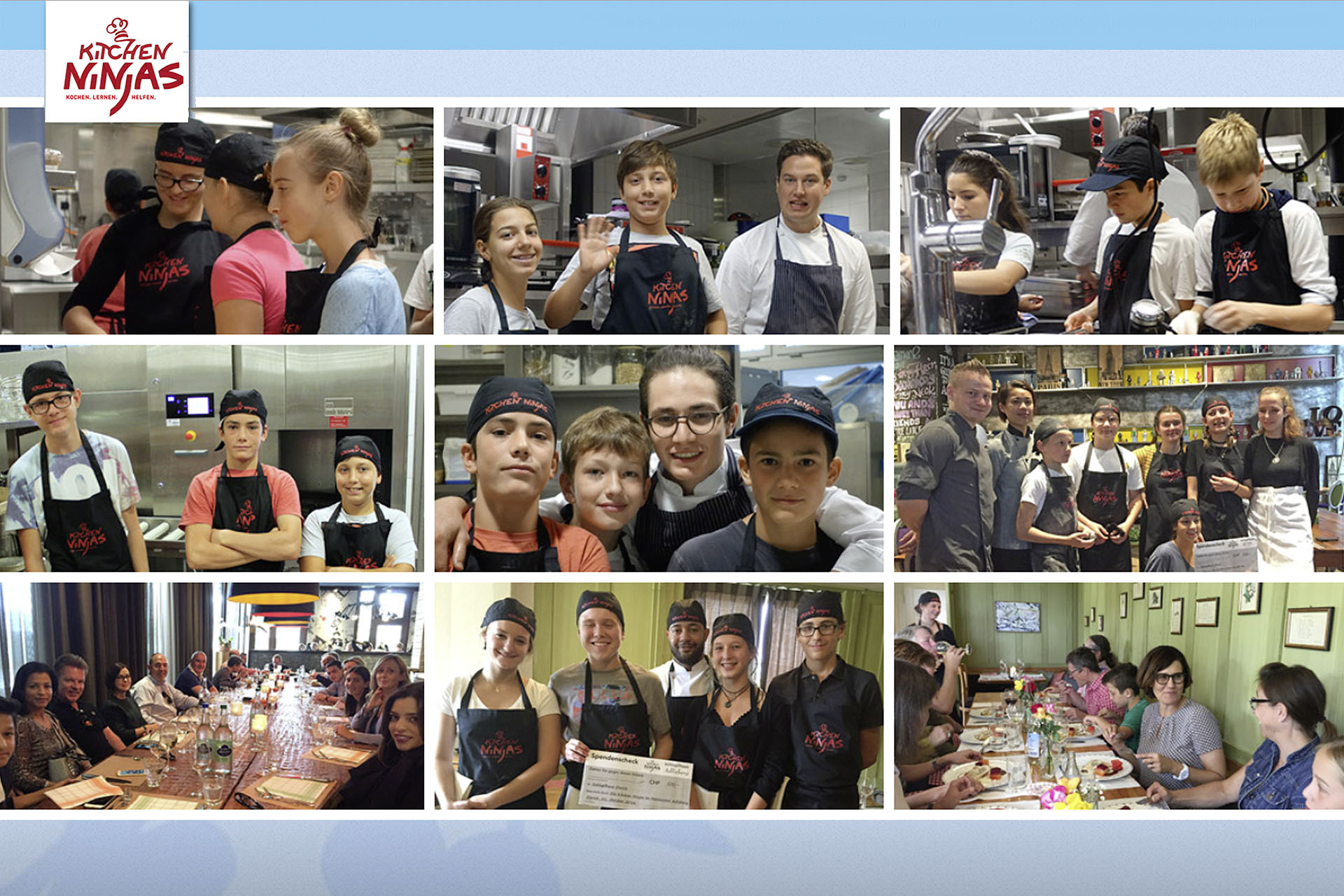 Kitchen Ninjas Anlass mit den Familien