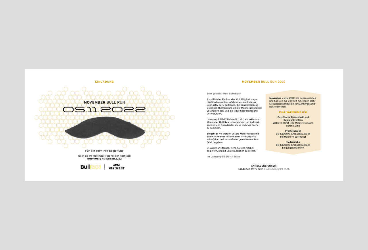 Lamborghini Movember Flyer