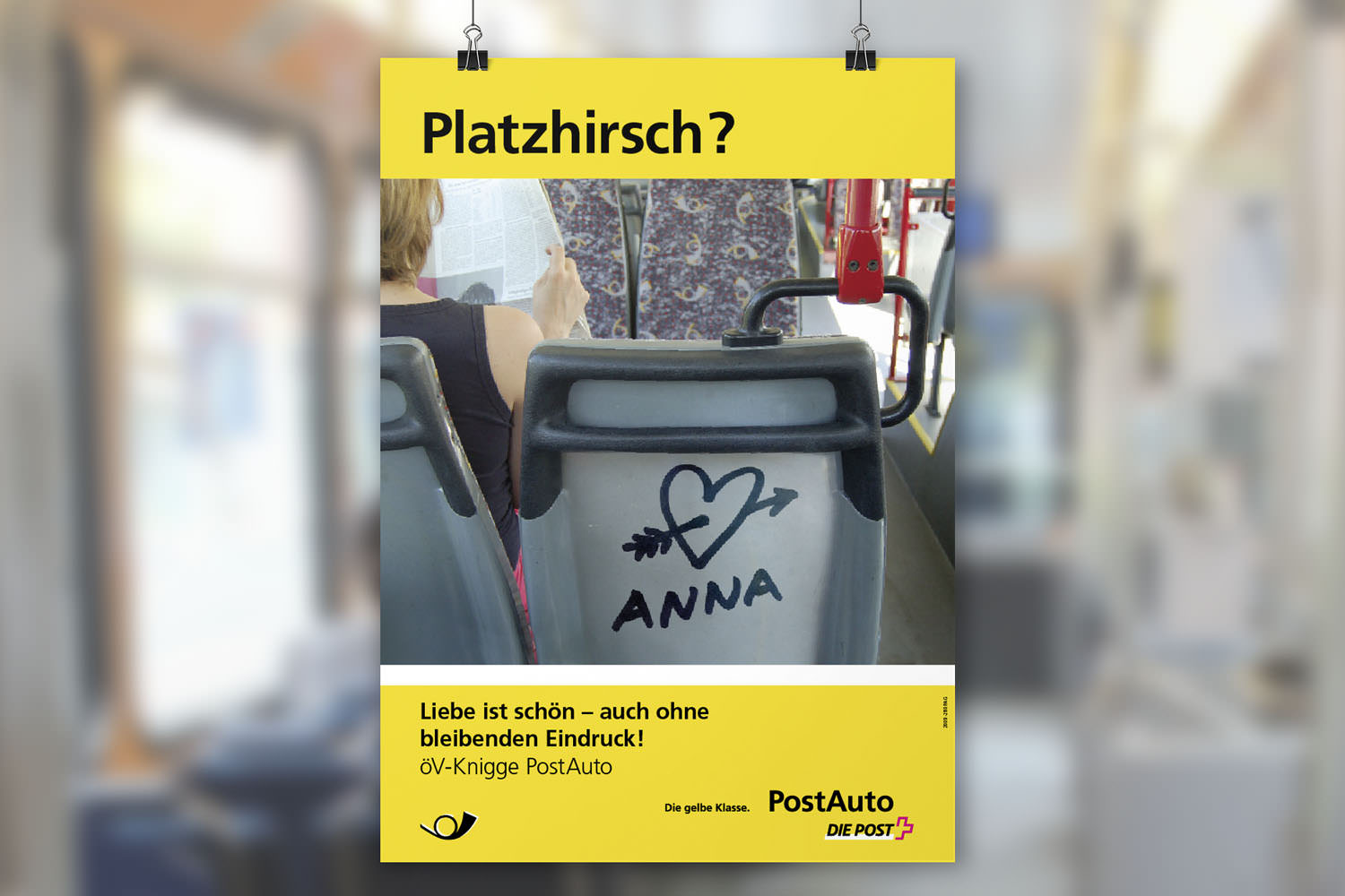 Postauto - ÖV Knigge Kampagne, do's and dont's
