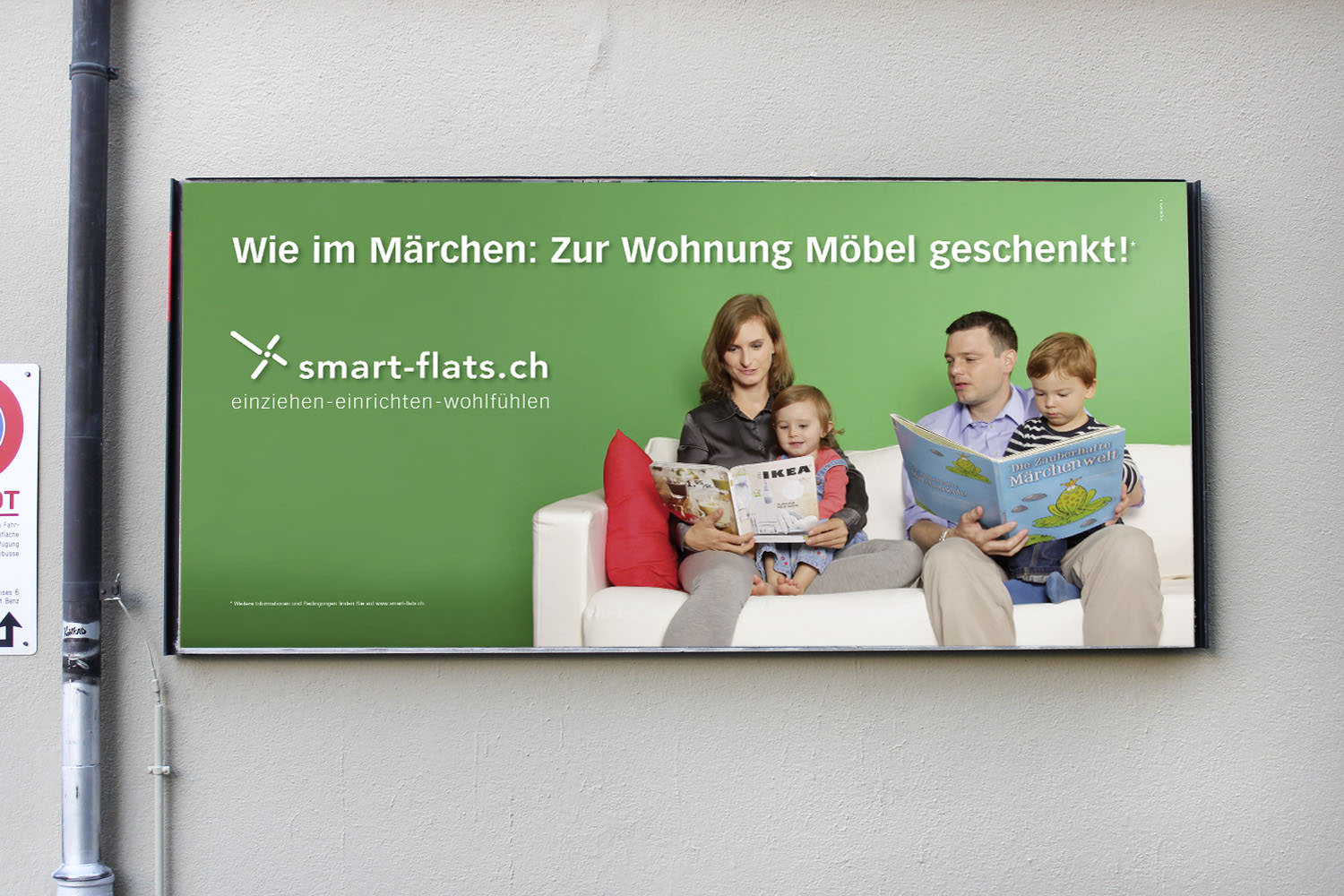 F12 Plakatkampagne, Webermühle Neuenhof, Kampagne zu Immobilienvermarktung Webermühle
