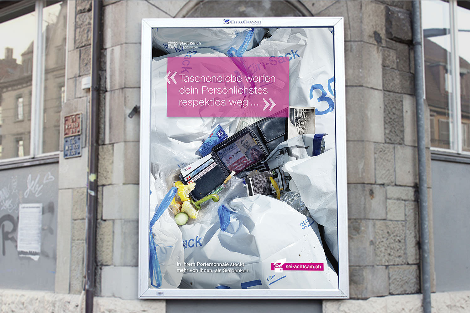 Webauftritt Präventionskampagne Taschendiebstahl
