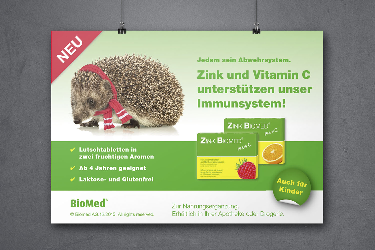 Zink Biomed plus C ist ein Nahrungsergänzungsmittel